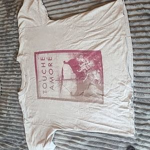 Touche Amore emo punk band shirt. Size Large. Grey
